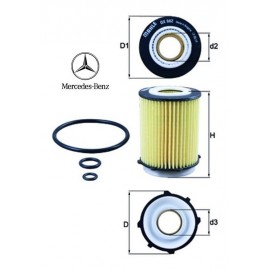MAHLE YAĞ FİLTRESİ MERCEDES A CLASSE W176 / B CLASSE W246 - LX982D (ORJ:A2701800109)